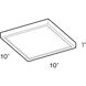 Delta LED 10 inch Black Flushmount Ceiling Light, Indoor/Outdoor