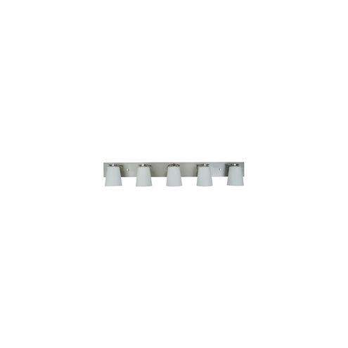 Mercer 5 Light 48 inch Satin Pewter with Polished Nickel Bath Sconce Wall Light