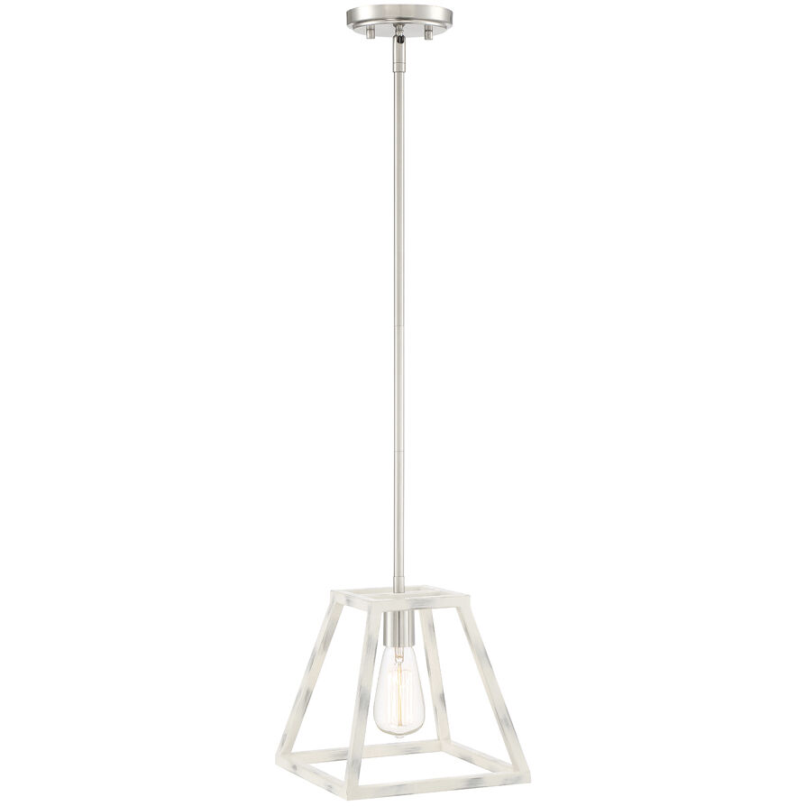 Rhode 1 Light 9.25 inch Coastal Weathered White Mini Pendant Ceiling Light