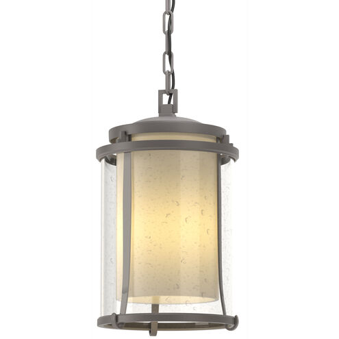 Meridian 1 Light 9.7 inch Coastal Burnished Steel Outdoor Ceiling Fixture, Large