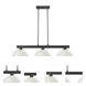 Cobalt 3 Light 46 inch Matte Black Billiard Ceiling Light in Matte Opal Glass