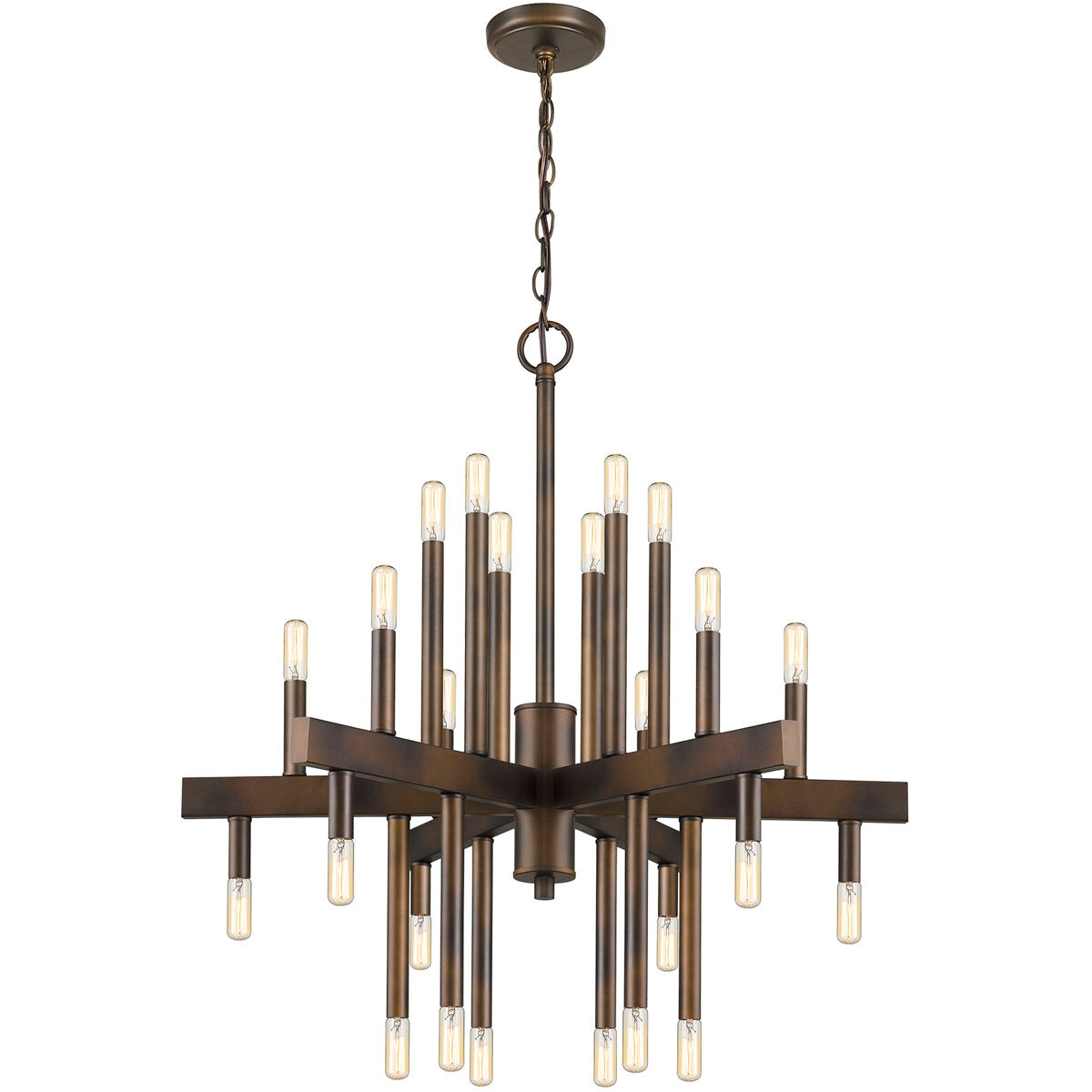 Fallon 24 Light 28 inch Oil Rubbed Bronze Chandelier Ceiling Light