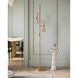 Eleanora 11.75 inch Natural and Natural Brass Drinks Table