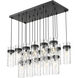 Fontaine Linear Chandelier Ceiling Light in Matte Black