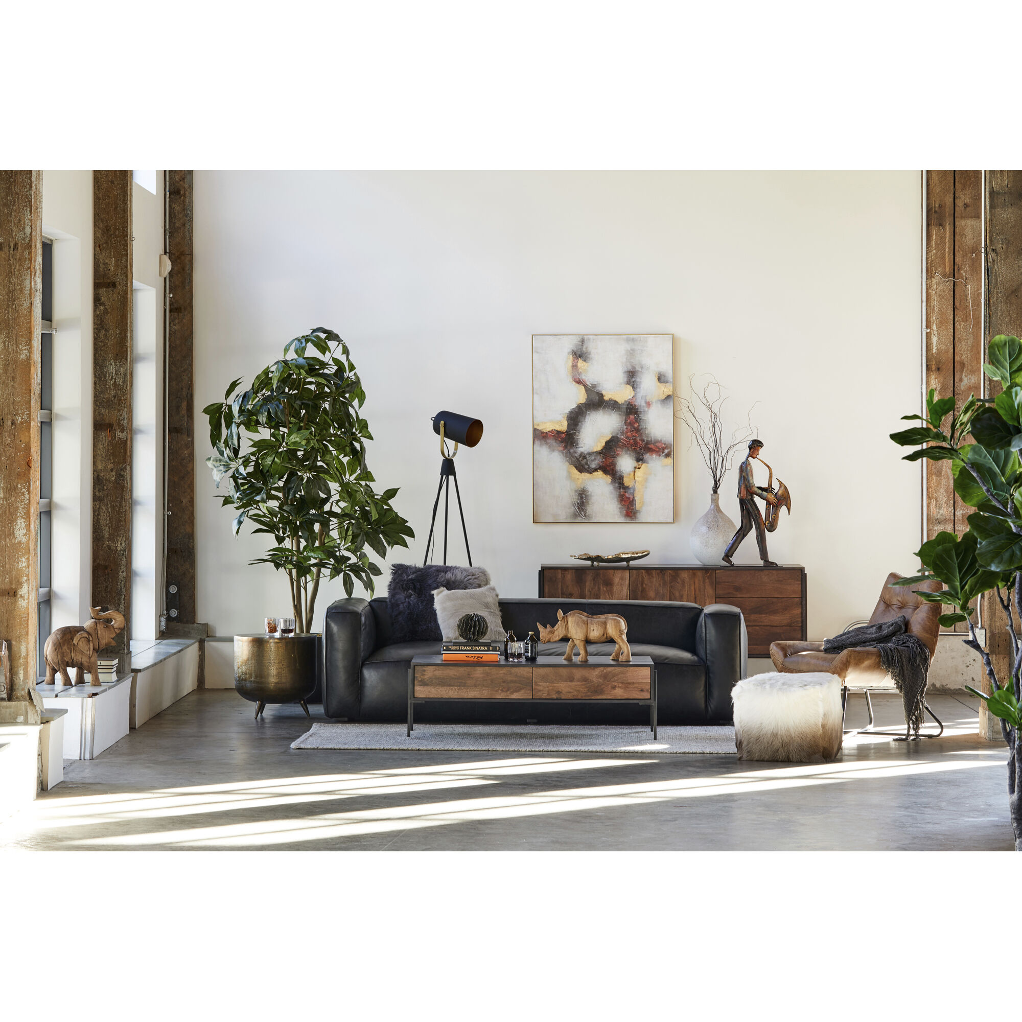 Moe s Home Collection PK 1063 14 Graduate Brown Lounge Chair in Cappuccino