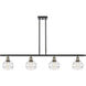Ballston Rochester 4 Light 48 inch Black Antique Brass Stem Hung Island Light Ceiling Light