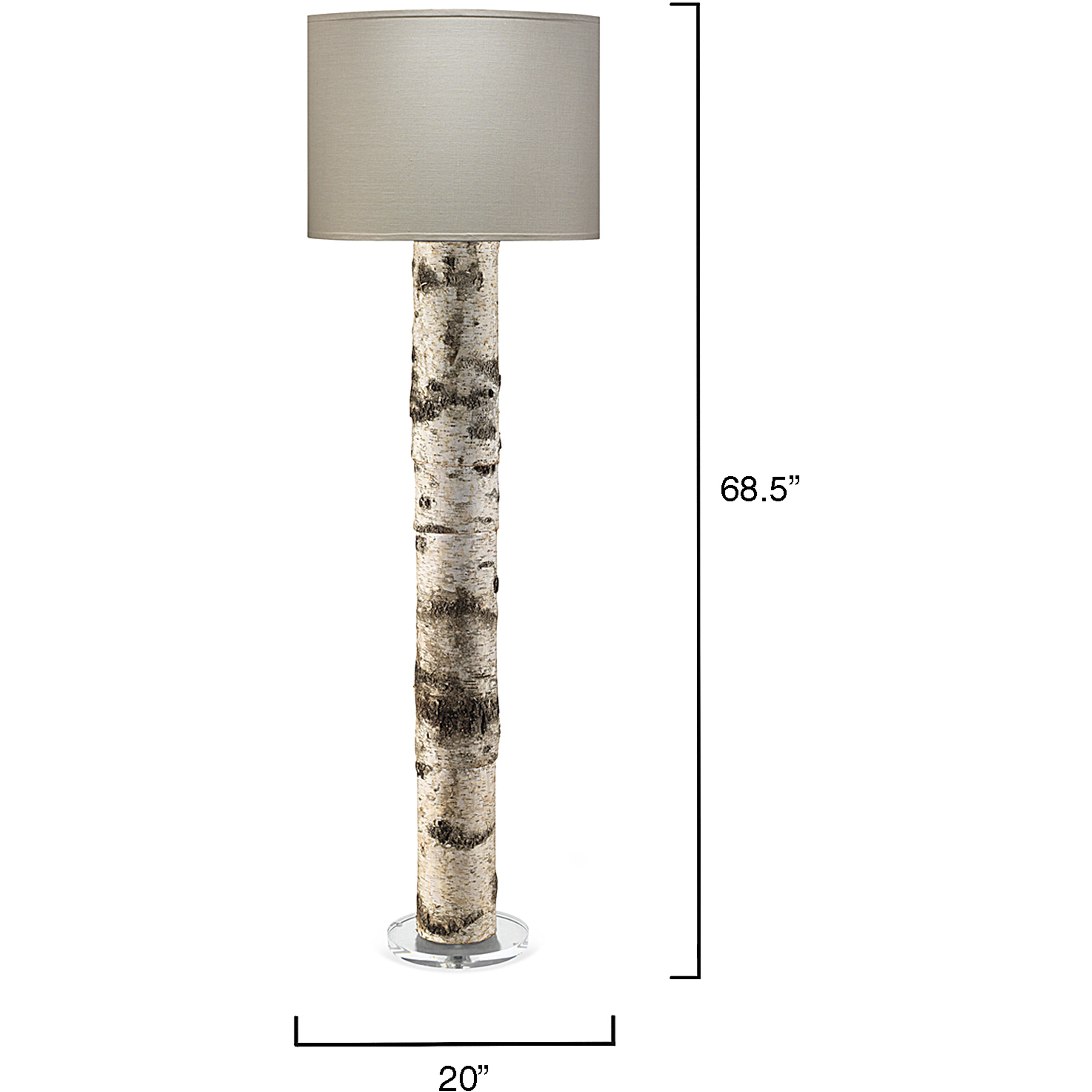 Forrester 69 inch 150.00 watt Birch Veneer Floor Lamp Portable Light