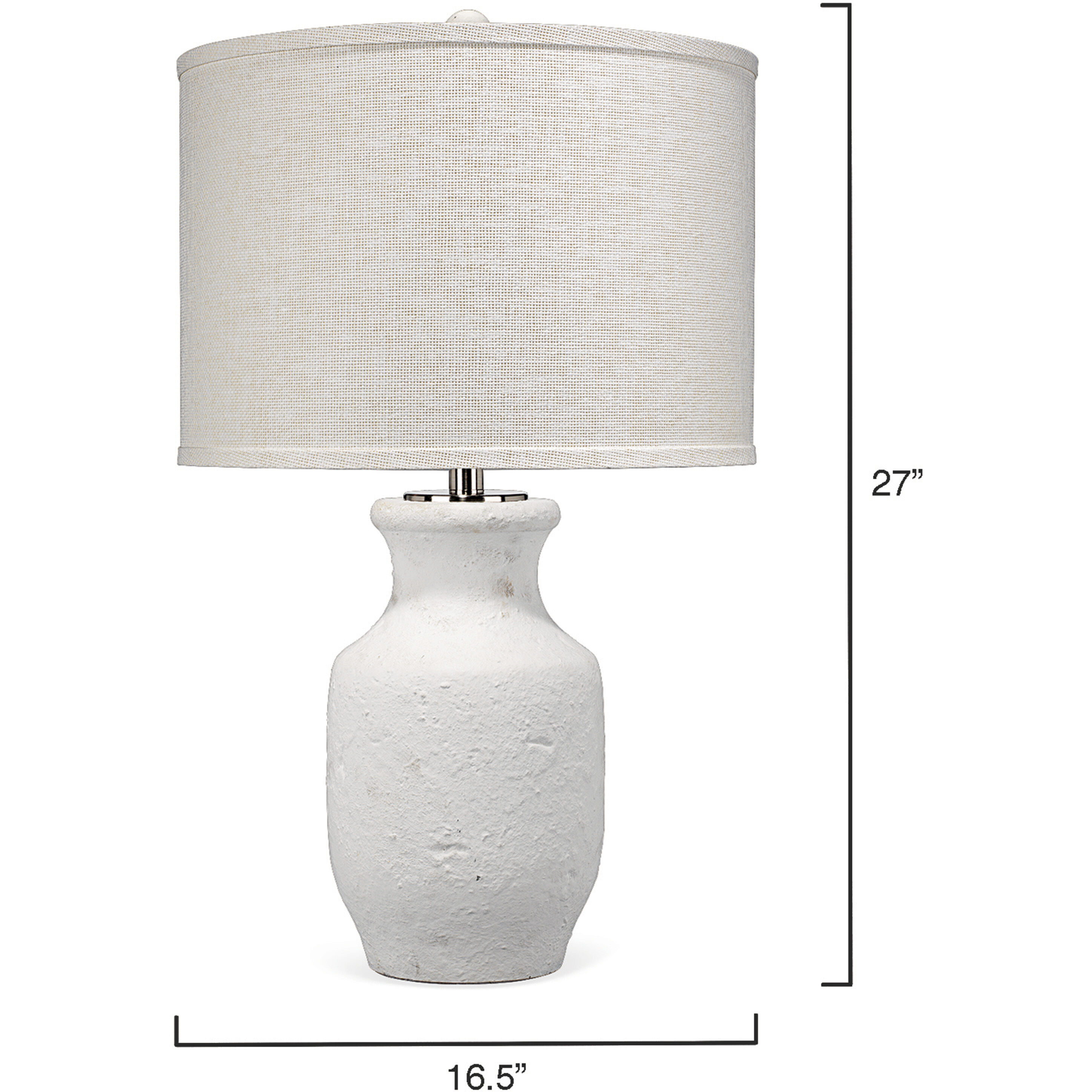 Gilbert 27 inch 100.00 watt Textured Matte White Table Lamp Portable Light