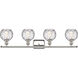 Ballston Athens Water Glass 4 Light 36 inch Polished Nickel Bath Vanity Light Wall Light
