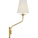 Amber Lewis Knox LED 6 inch Hand-Rubbed Antique Brass Single Sconce Wall Light