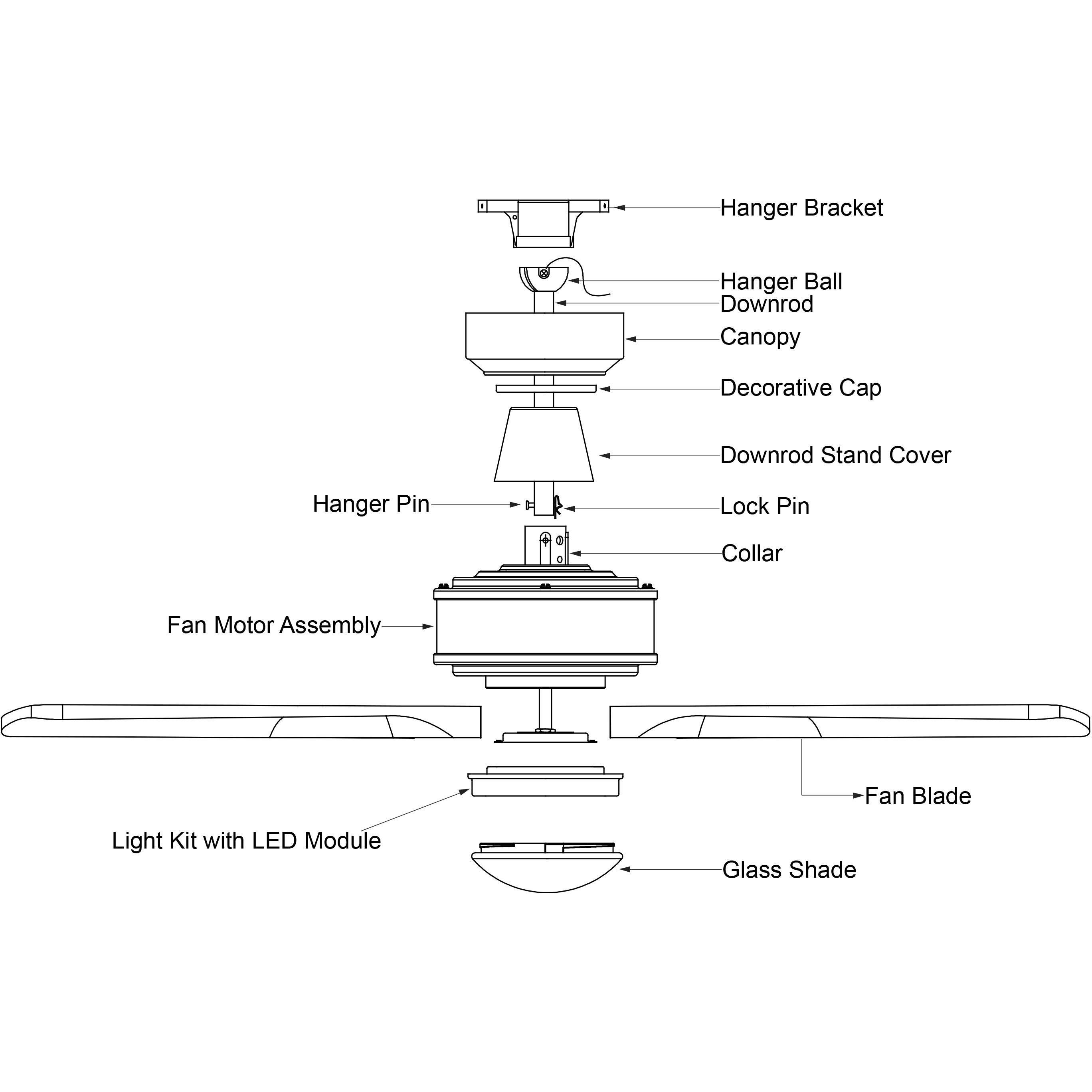 Curtiss 52 inch White Ceiling Fan