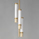 Travertine LED 7.75 inch Travertine and Gold Multi-Light Pendant Ceiling Light