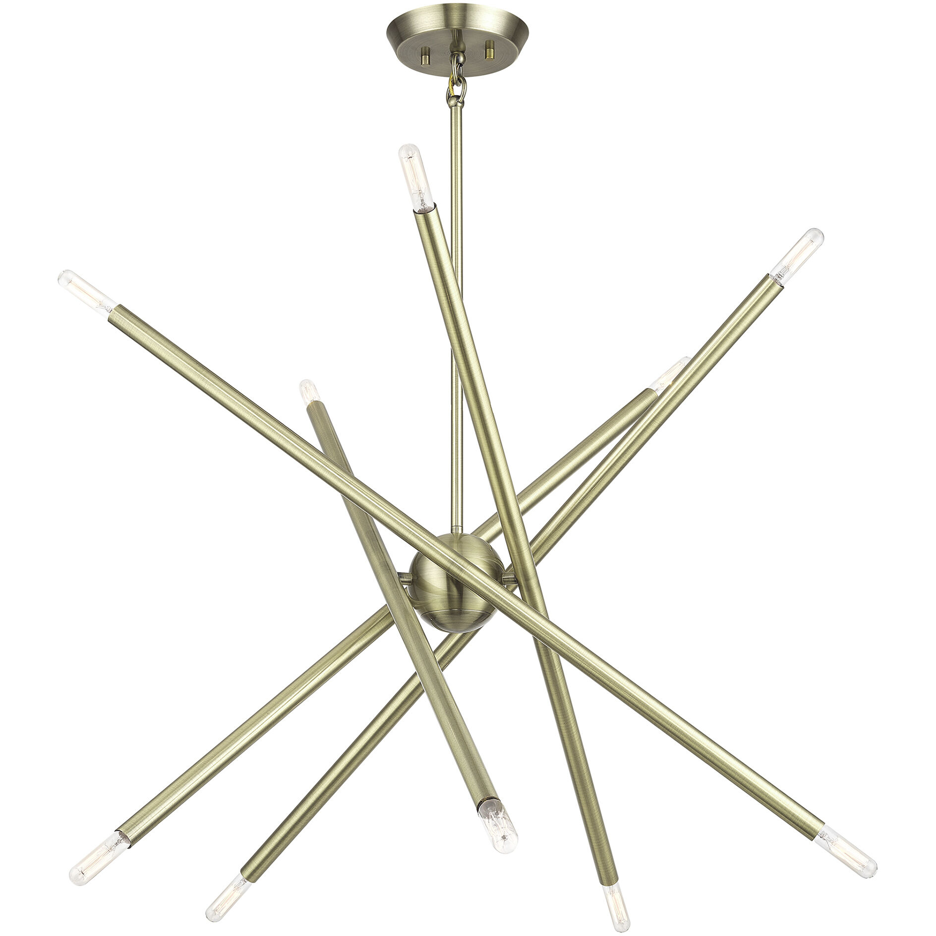 Soho 10 Light 28 inch Antique Brass Chandelier Ceiling Light