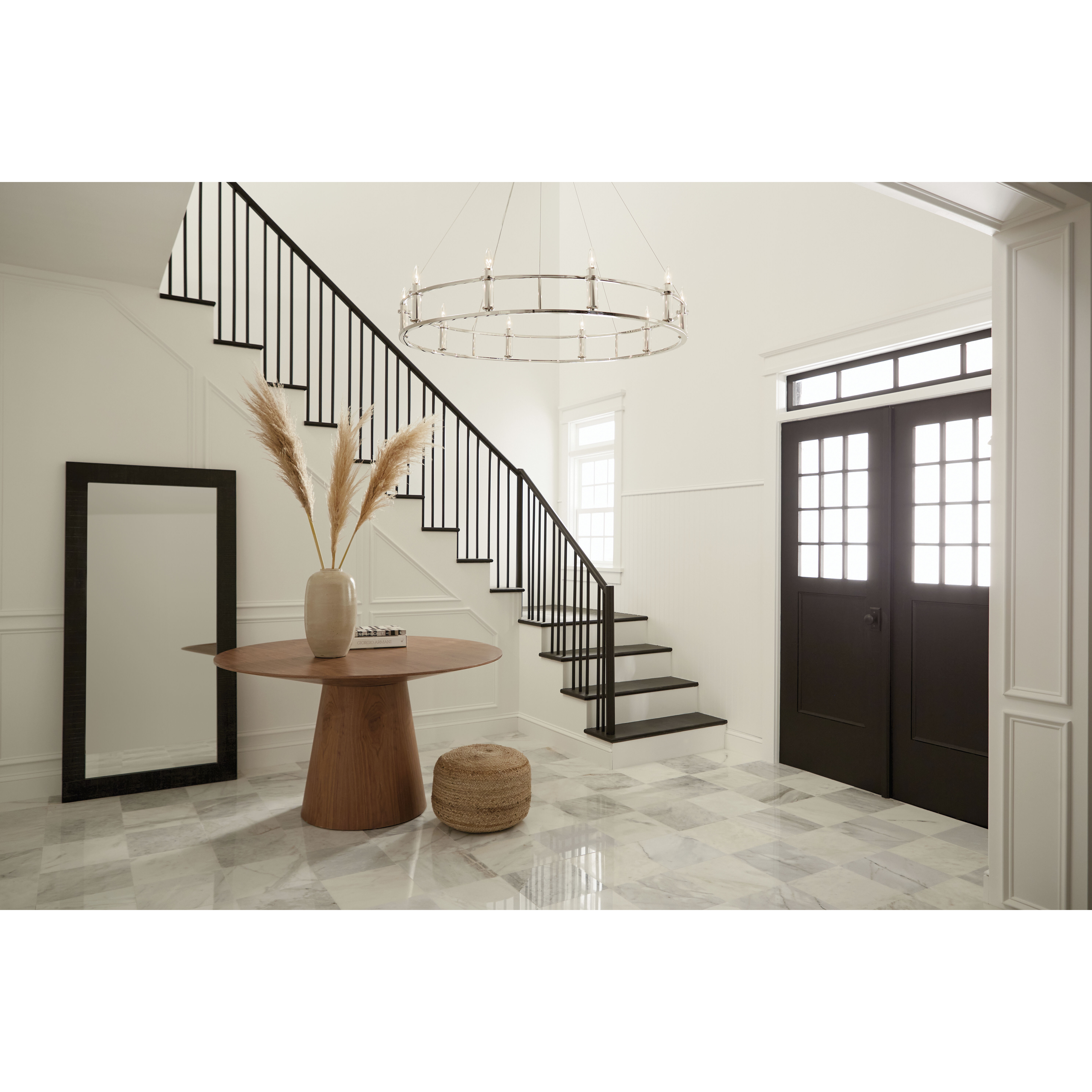 Rosalind 10 Light 50 inch Polished Nickel Chandelier Ceiling Light