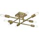 Script 8 Light 19 inch Satin Gold Flush Mount Ceiling Light