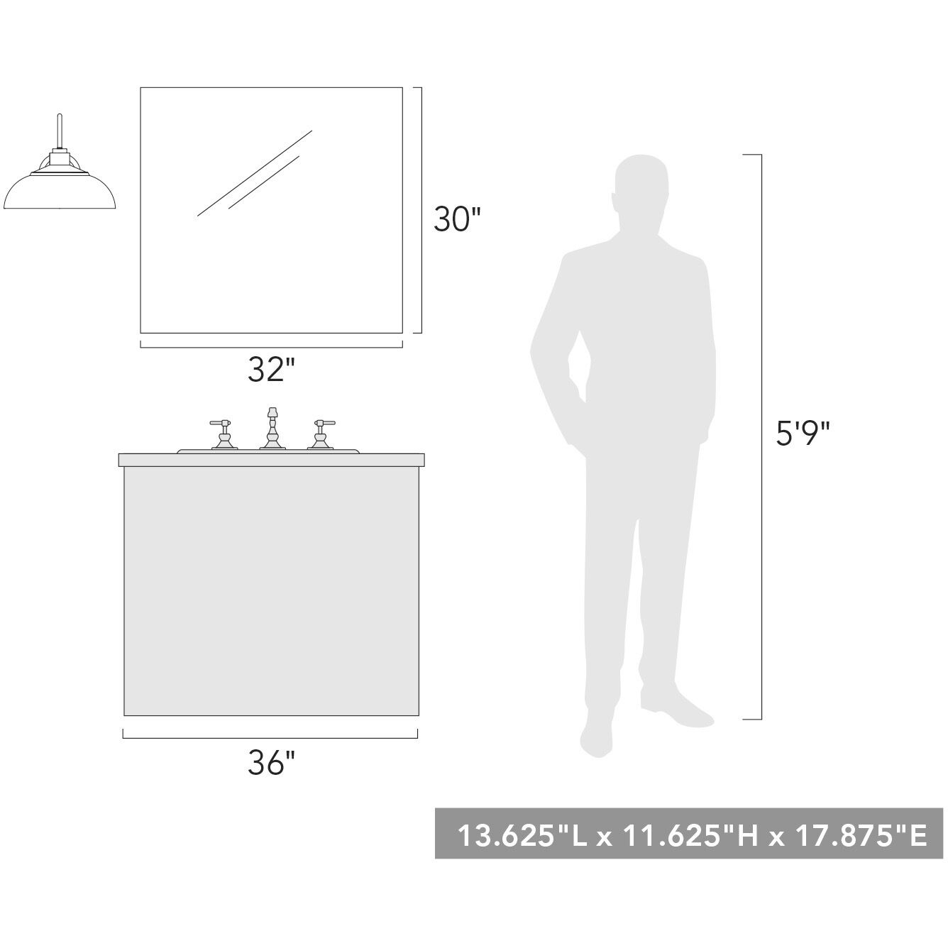 Yep Levitt 1 Light 17.88 inch Natural Black Outdoor Wall in Natural Gray