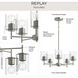 Replay 5 Light 21 inch Brushed Nickel Chandelier Ceiling Light