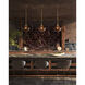 Alora Mood Farrah 1 Light 11.88 inch Brushed Gold Pendant Ceiling Light in Amber Ribbed Glass