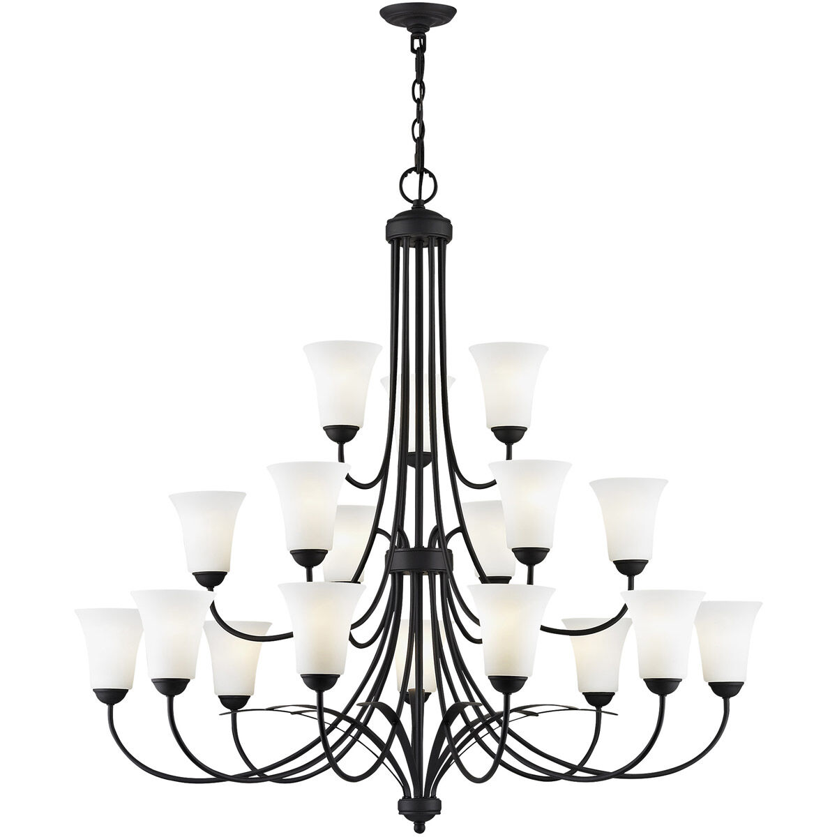 Livex 6479-04 Ridgedale 18 Light 44 inch Black Chandelier