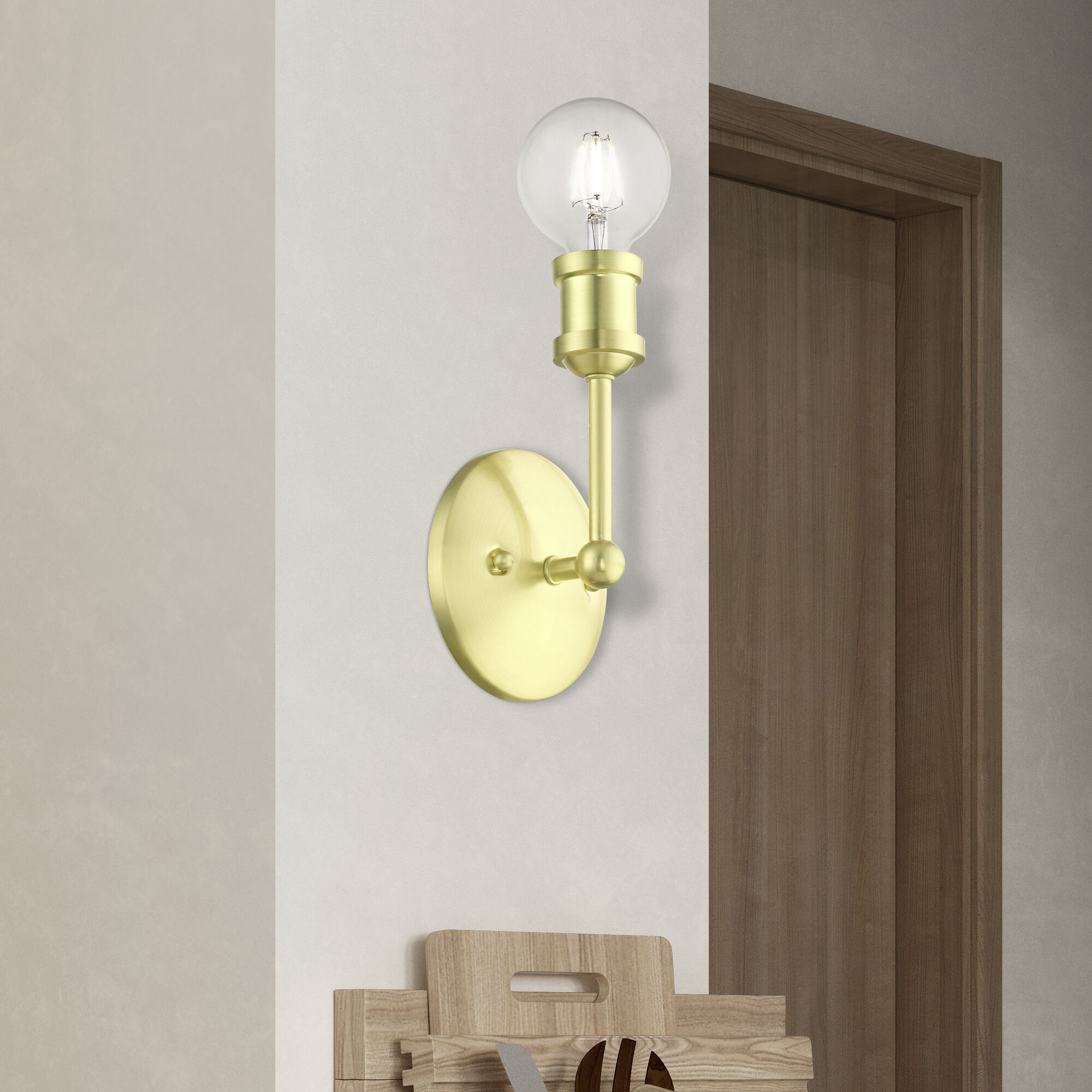 Lansdale 1 Light 5 inch Satin Brass Vanity Sconce Wall Light