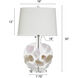 Lily 30 inch 100.00 watt Clear and Beige and Pink and Brown Table Lamp Portable Light