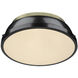 Yep Duncan 2 Light 14 inch Aged Brass Flush Mount Ceiling Light in Black, Damp