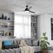 Crescent 22 inch Black with Black-Walnut Blades Ceiling Fan