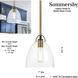 Sommersby 1 Light 7 inch Legacy Brass and Matte Coal Pendant Ceiling Light