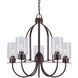 Tama 5 Light 26 inch Antique Bronze Chandelier Ceiling Light