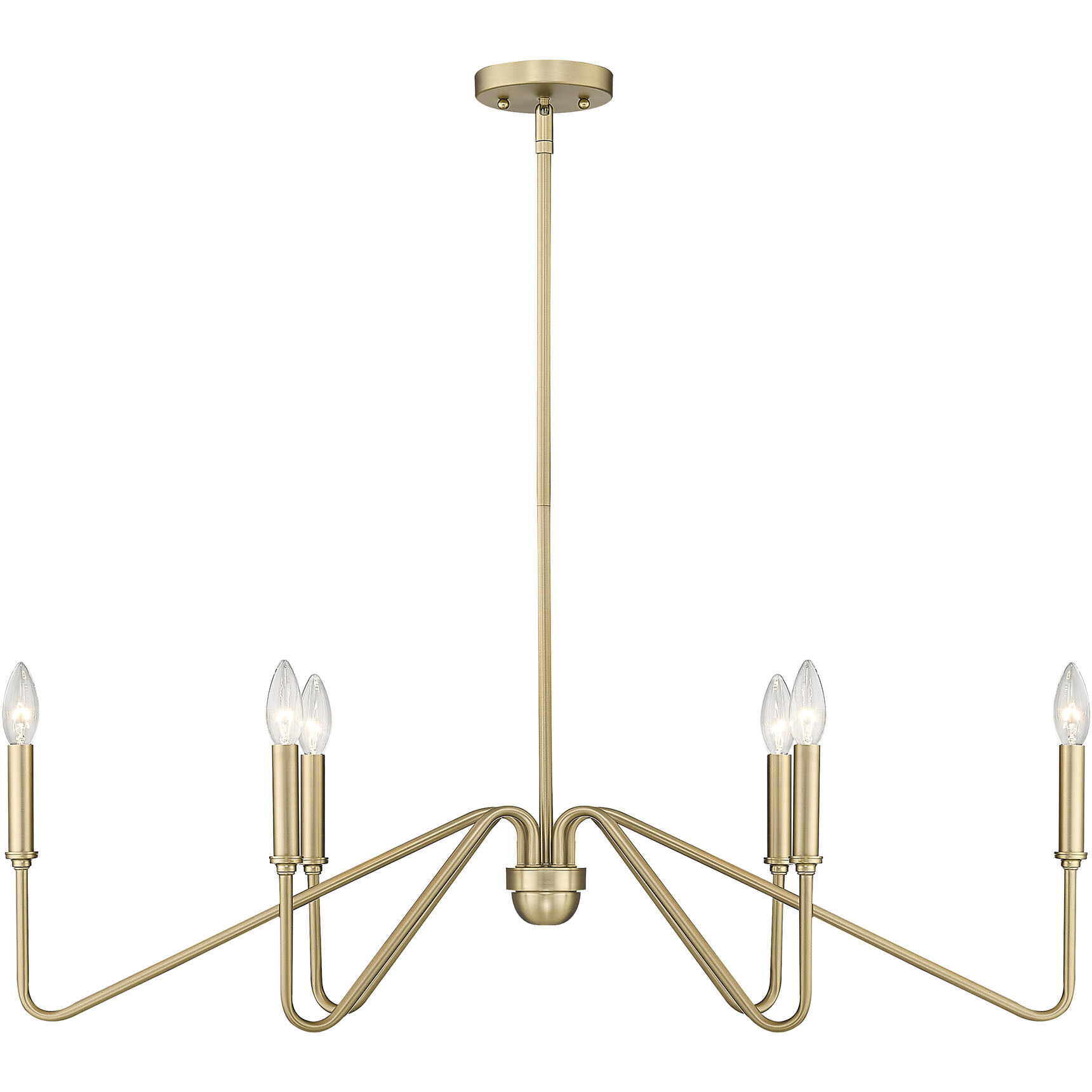 Yep Kennedy Island Light Ceiling Light in No Shade, Brushed Champagne Brass