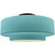 Radiance LED 14.5 inch Reflecting Pool and Matte Black Semi Flush Ceiling Light