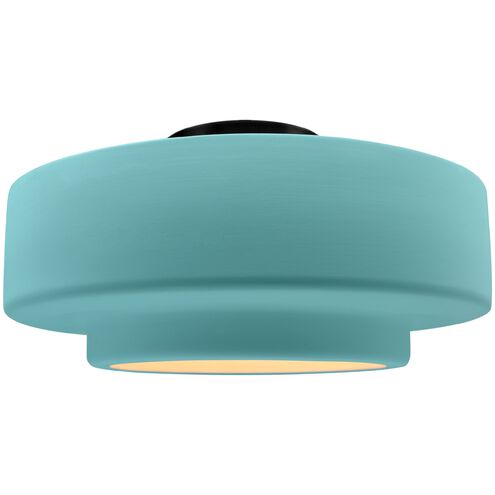 Radiance LED 14.5 inch Reflecting Pool and Matte Black Semi Flush Ceiling Light