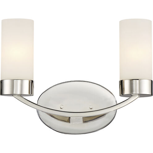 Denver 2 Light 14 inch Polished Nickel Vanity Light Wall Light