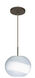 Luna LED Bronze Pendant Ceiling Light in Opal Frost Glass