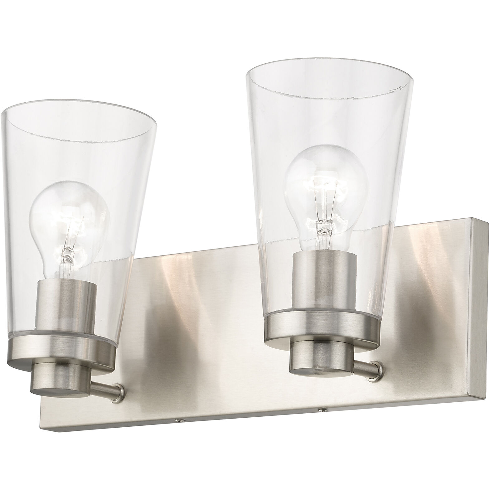 Cityview 2 Light 14 inch Brushed Nickel Vanity Sconce Wall Light