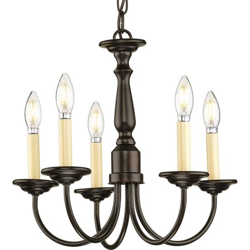 Five Light 5 Light 17.5 inch Antique Bronze Chandelier Ceiling Light