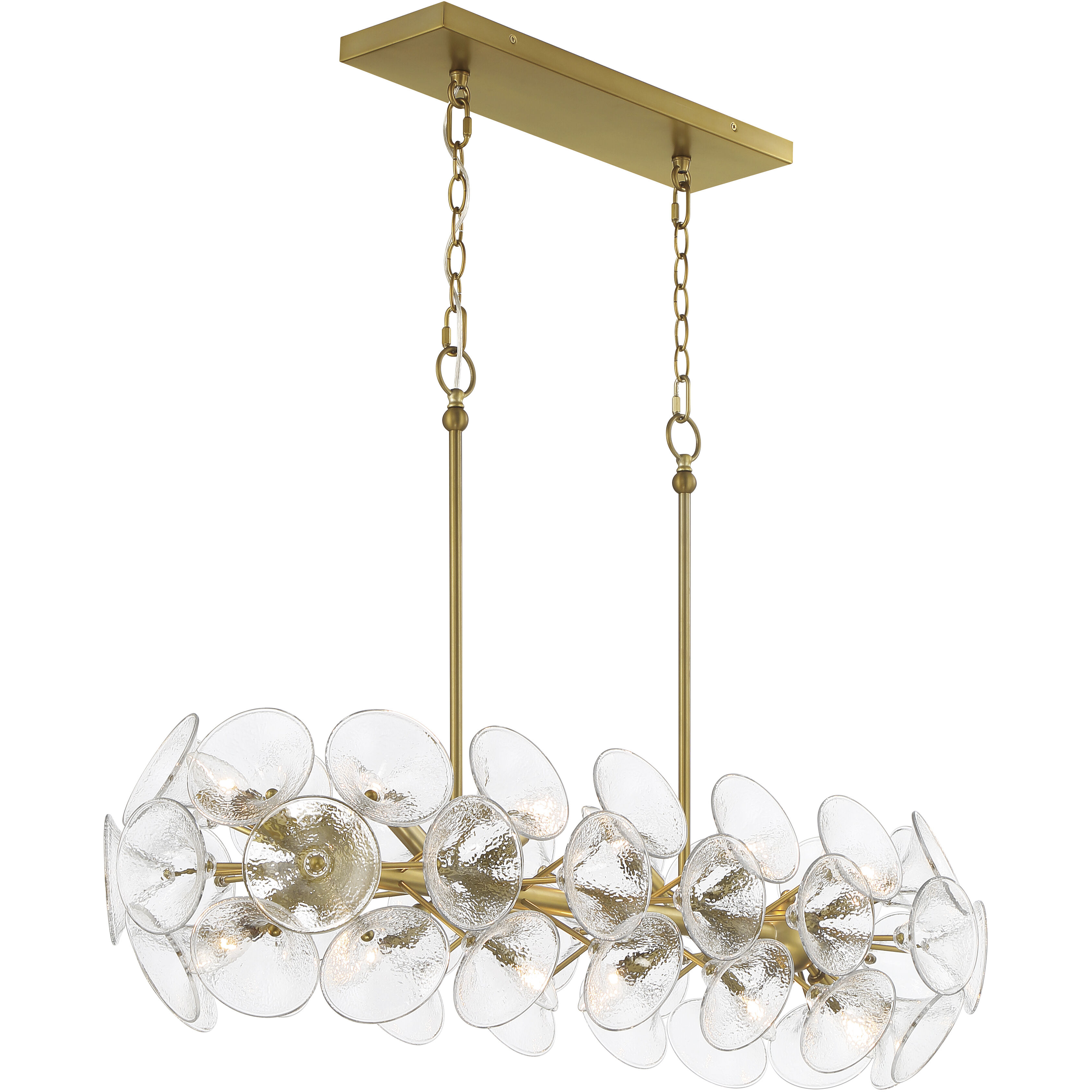 Winter 12 Light 39 inch Soft Brass Island Chandelier Ceiling Light