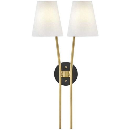 Aston LED 14 inch Heritage Brass with Black Indoor Wall Sconce Wall Light