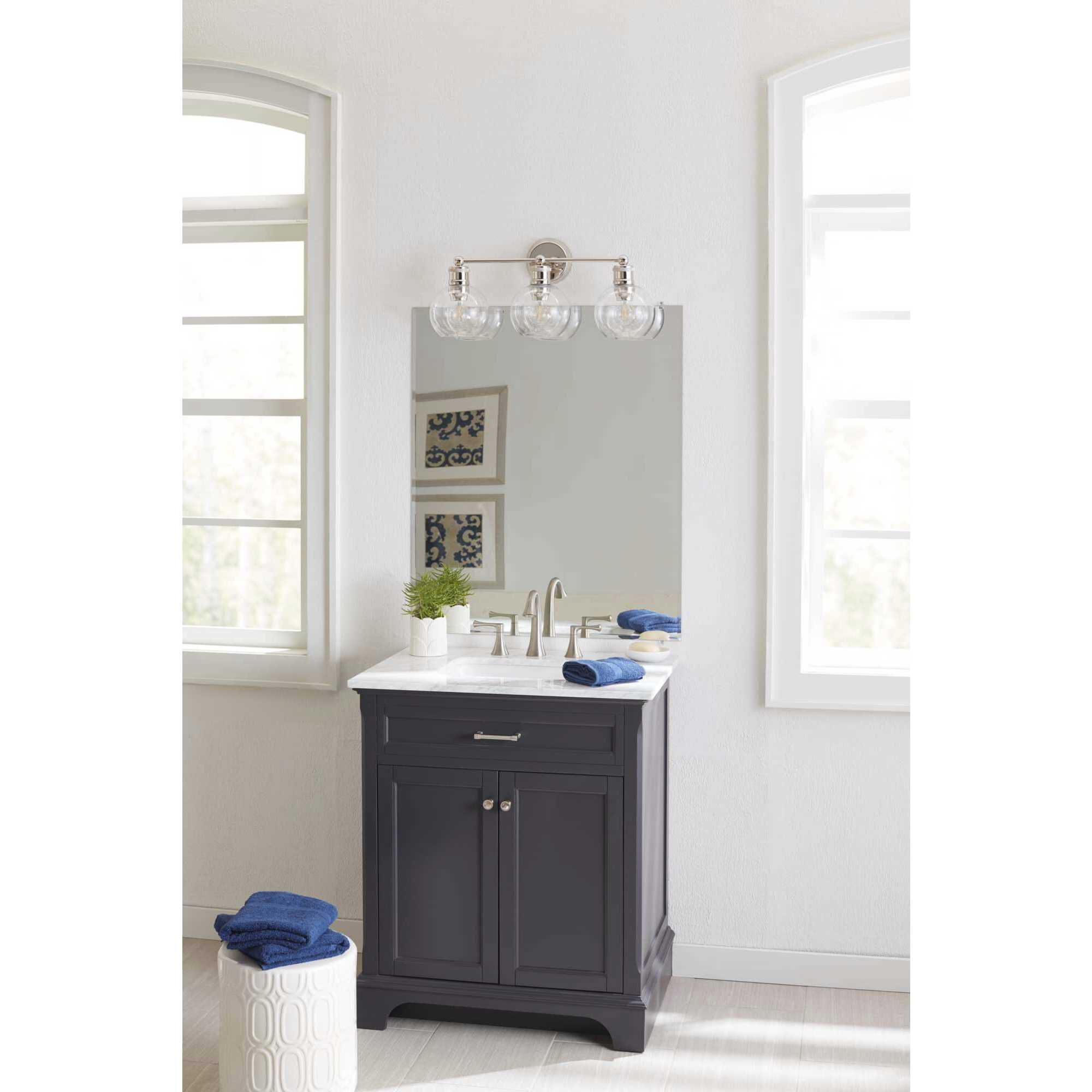 Hansford 3 Light 25 inch Polished Nickel Bath Vanity Wall Light