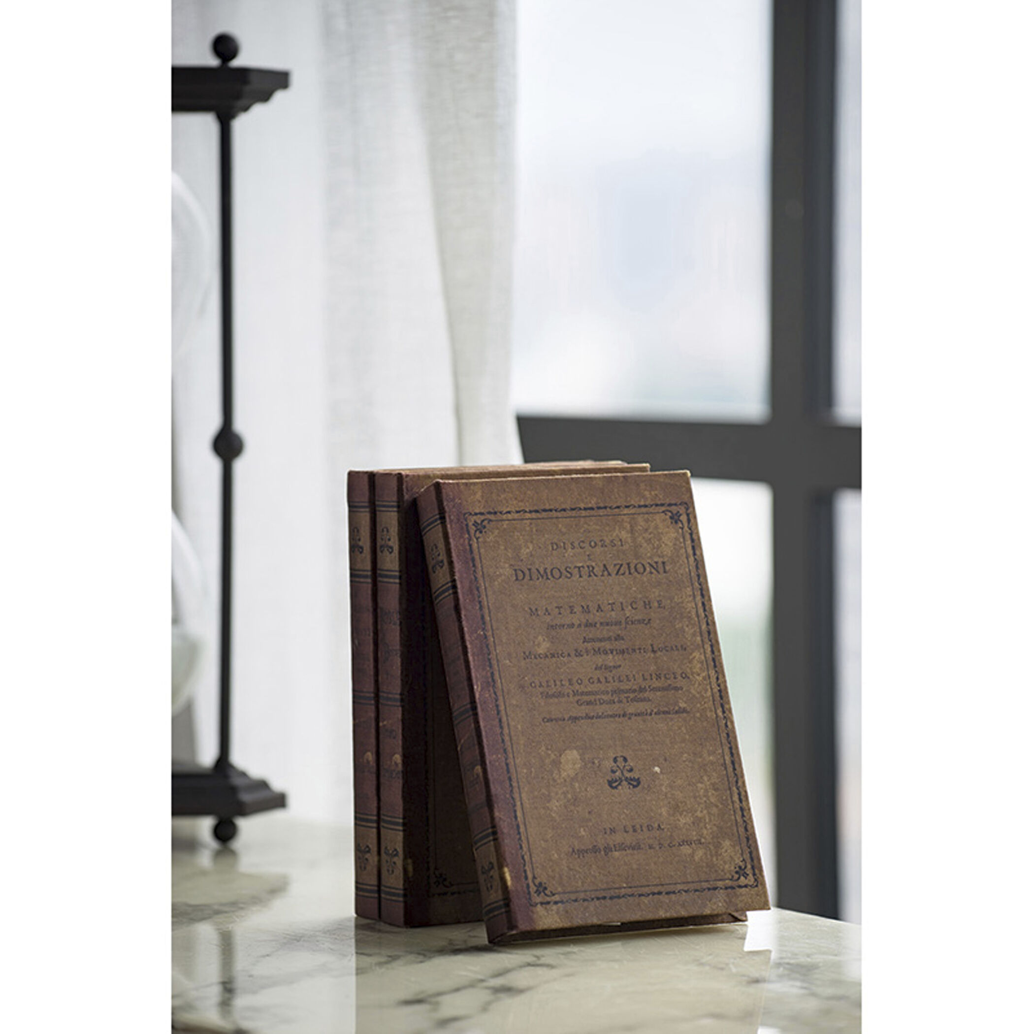 Anita 5.5 X 1.5 inch Brown Book Box, Set of 4