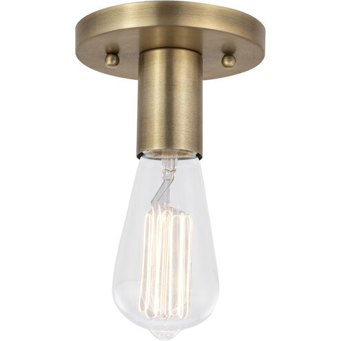 Auralume Karima 1 Light 4.63 inch Brushed Brass Flush Mount Ceiling Light