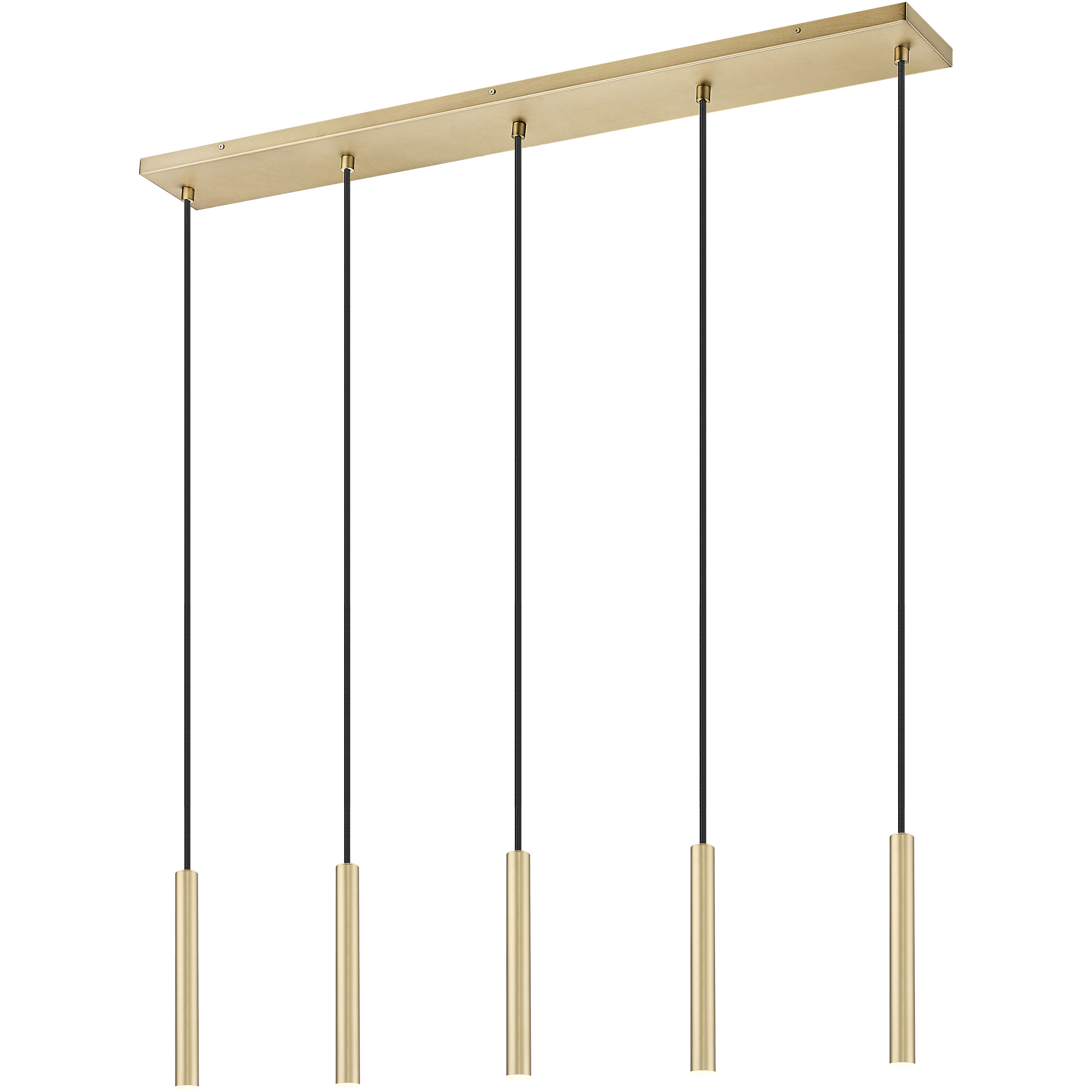 Forest Linear Chandelier Ceiling Light in Modern Gold