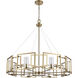 Marco 35.38 inch 60.00 watt Brushed Champagne Brass Chandelier Ceiling Light