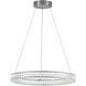 Chevron LED 23.62 inch Brushed Nickel Pendant Ceiling Light