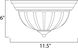 Essentials - 583x 1 Light 12 inch Satin Nickel Flush Mount Ceiling Light