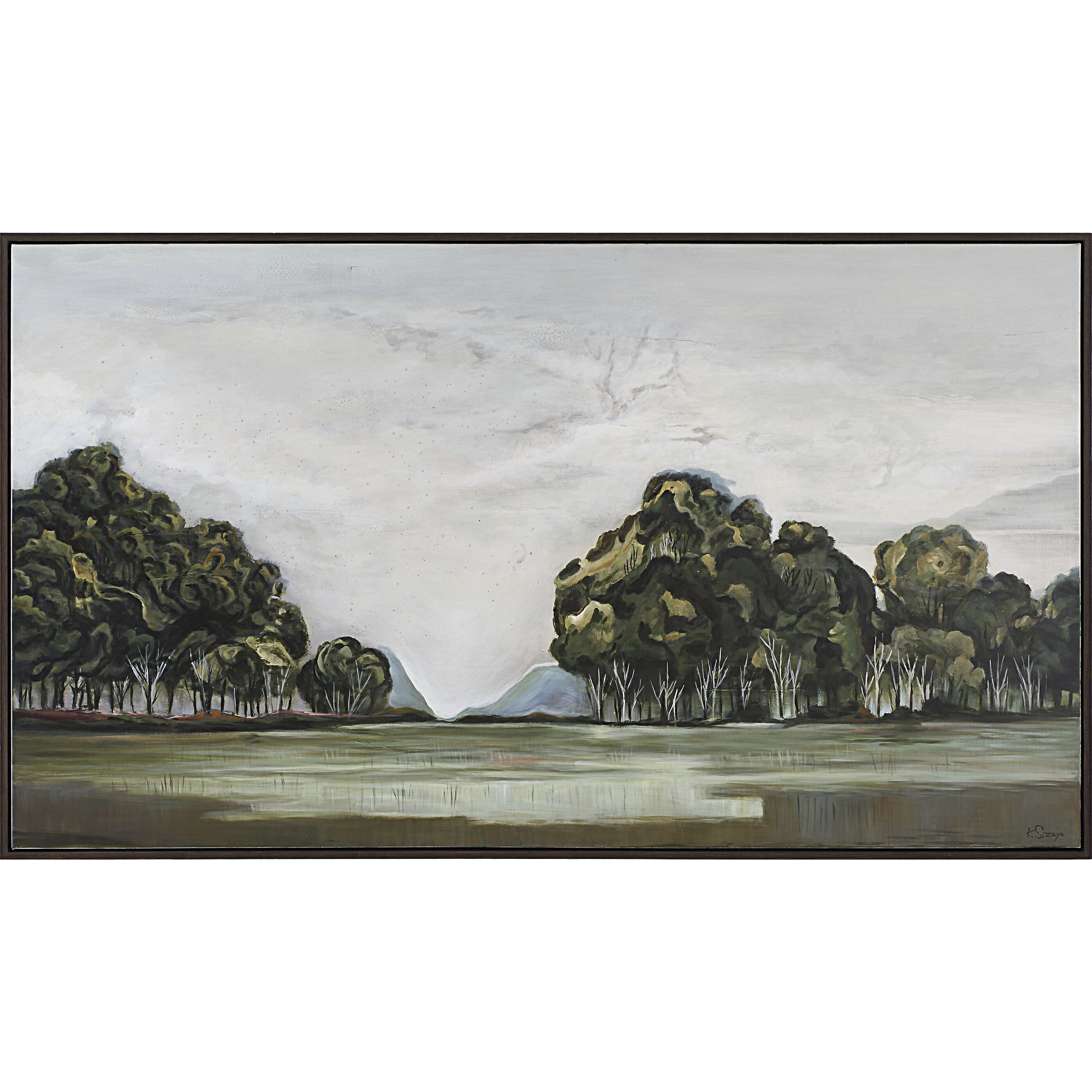 Malika Dark Brown Canvas Art