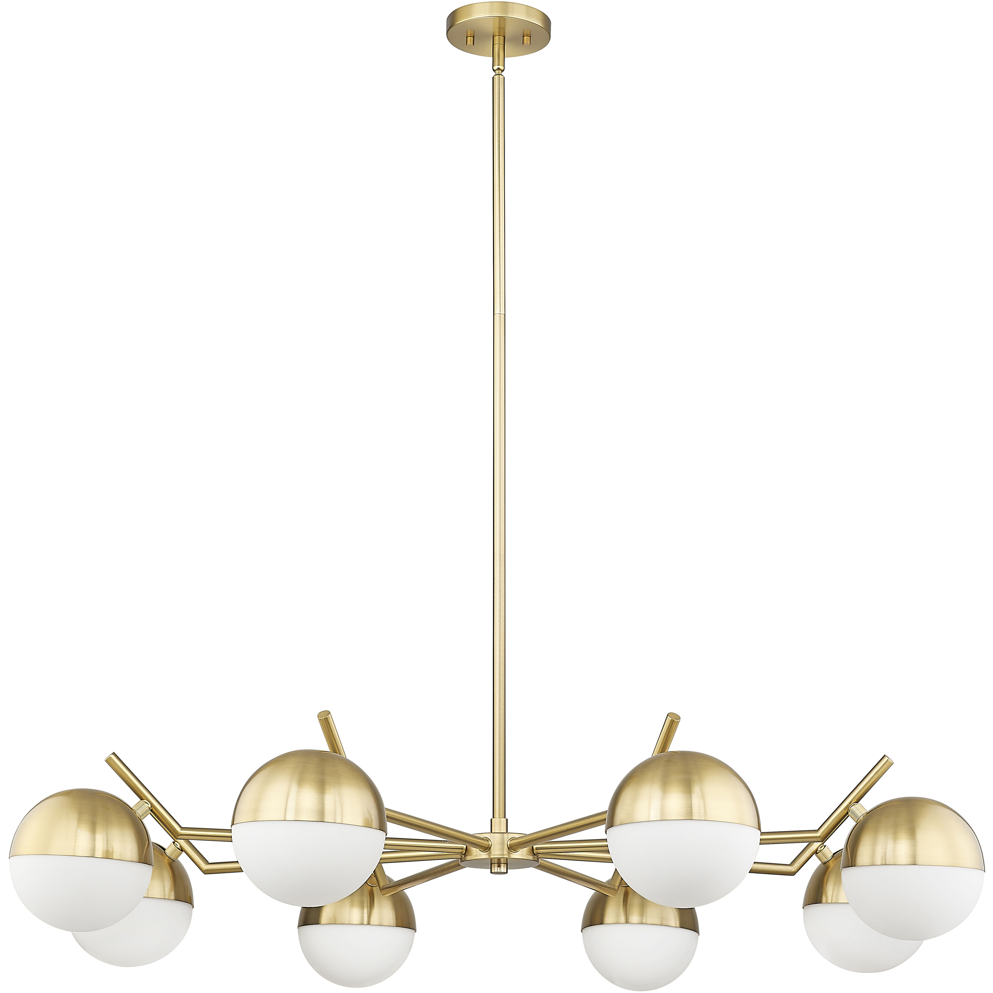 Realm Sphere 8 Light 44 inch Modern Gold Chandelier Ceiling Light