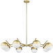 Realm Sphere 8 Light 44 inch Modern Gold Chandelier Ceiling Light