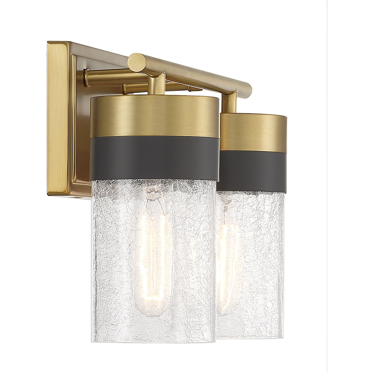 Brickell 2 Light 14 inch Warm Brass Bathroom Vanity Light Wall Light