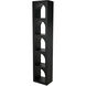 Aqueduct Matte Black Bookcase, C